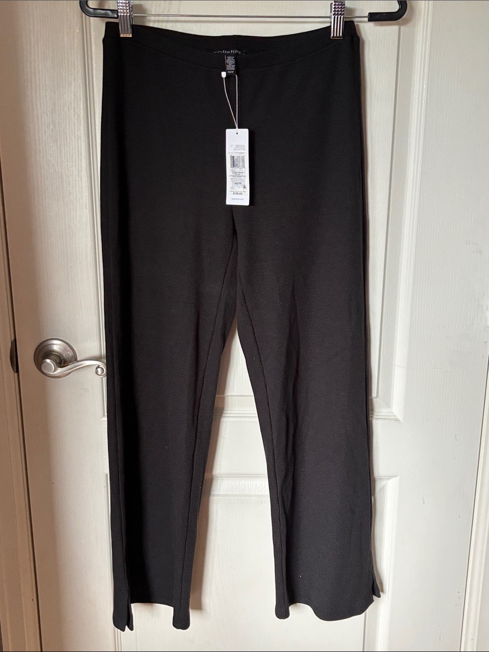 Eileen Fisher NWT Black Ribbed Pants